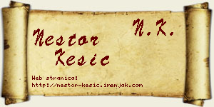 Nestor Kesić vizit kartica